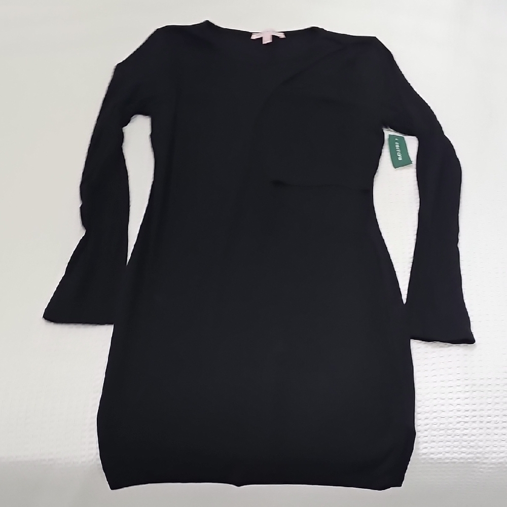 Black Long Sleeve Dress With Cutouts